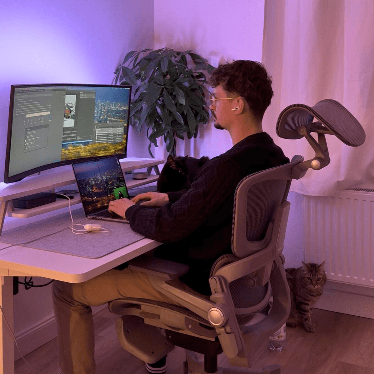 Late night coding session